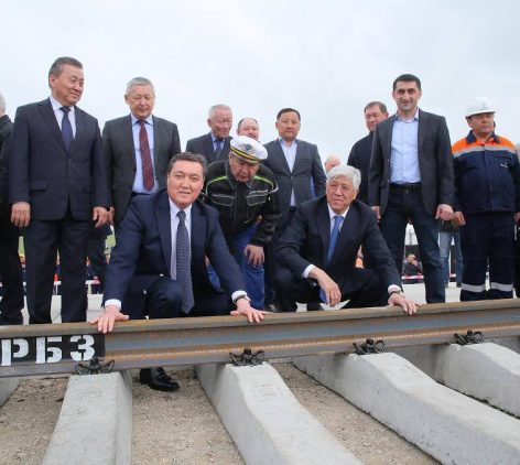 “Almaty-1 – Shu”. Ceremony of the first link of the assembled rails of Kazakhstan production